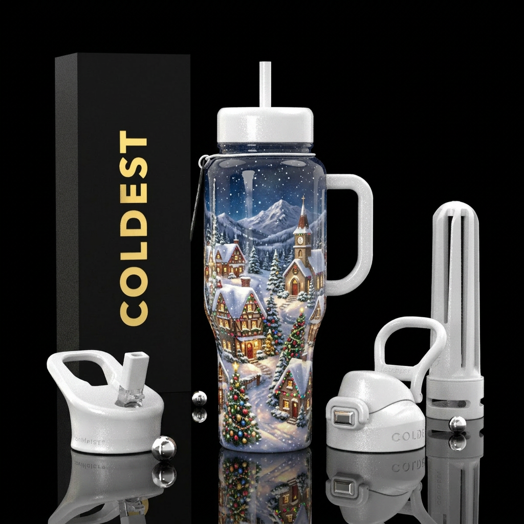 Christmas water bottle design