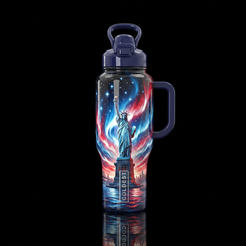 Patriotic water bottle design