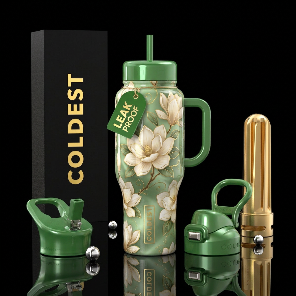 Magnolias water bottle design