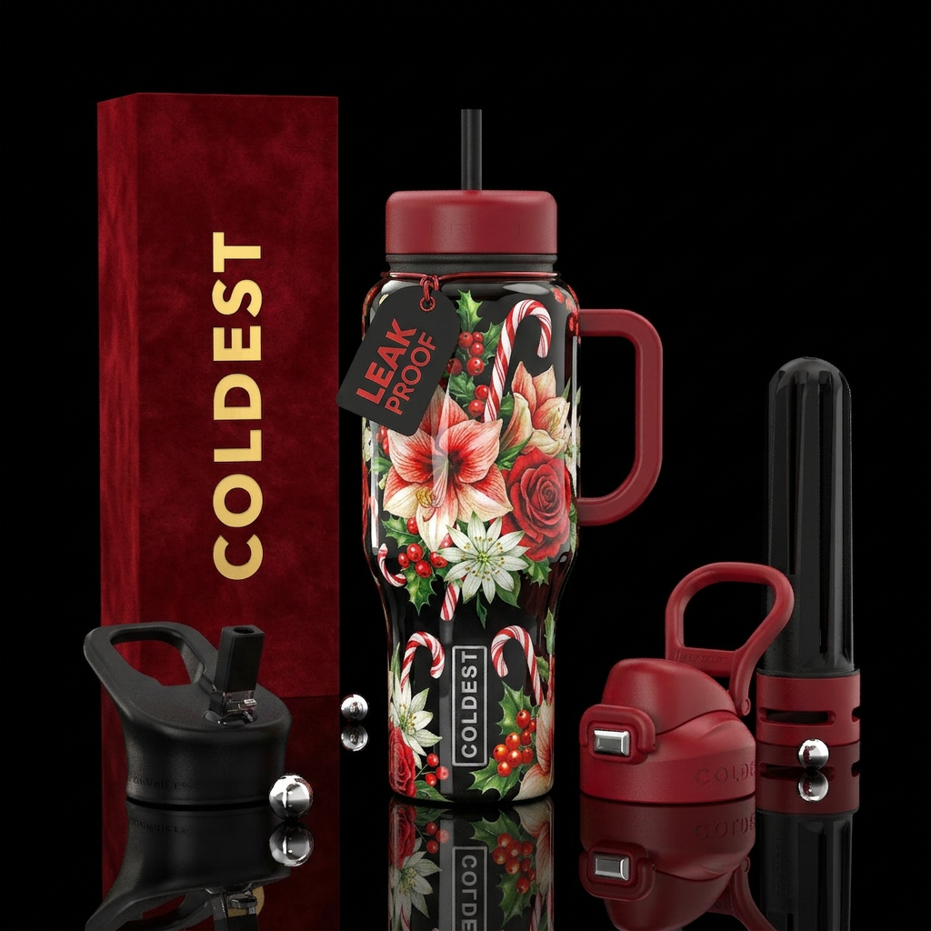 Christmas water bottle design