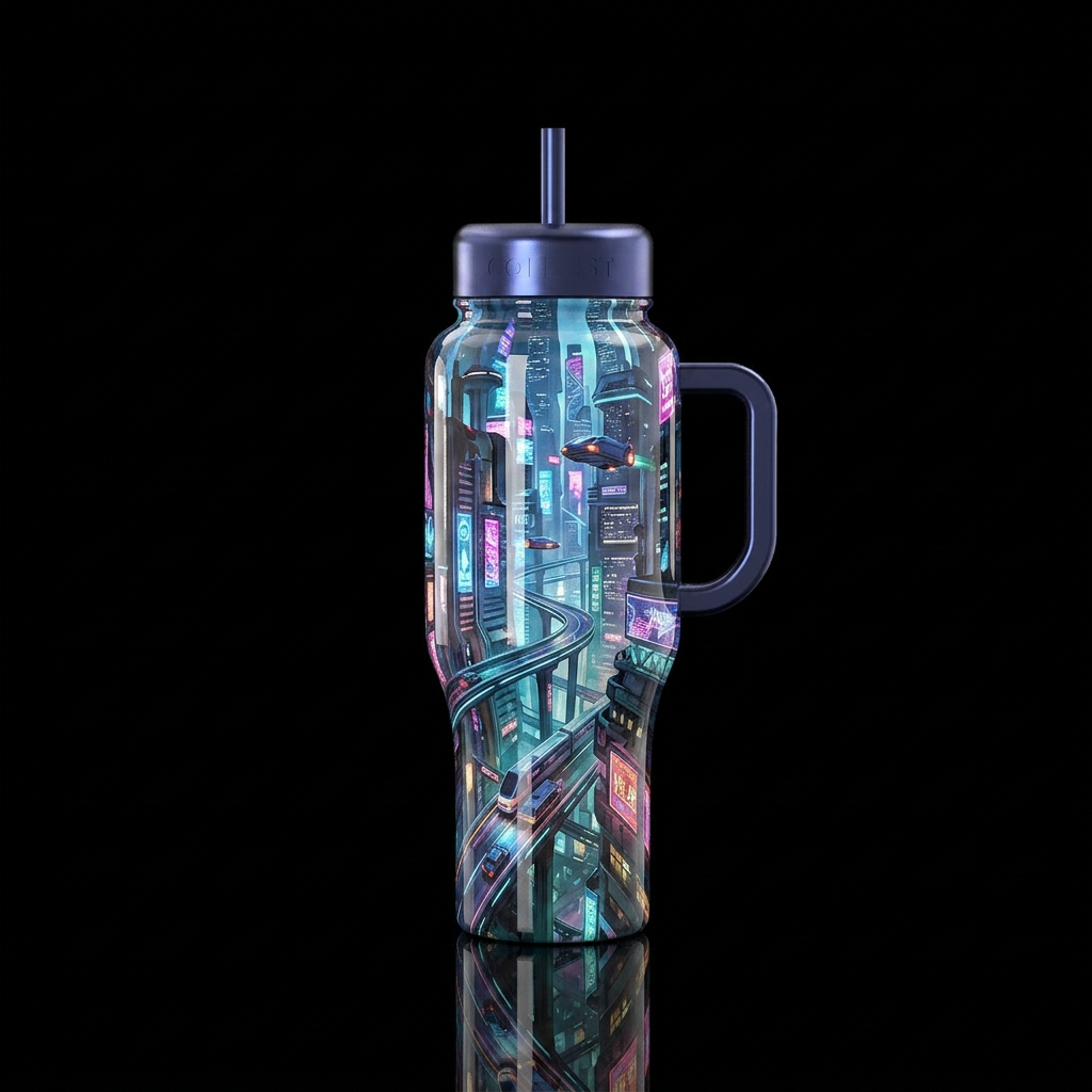 Art water bottle design