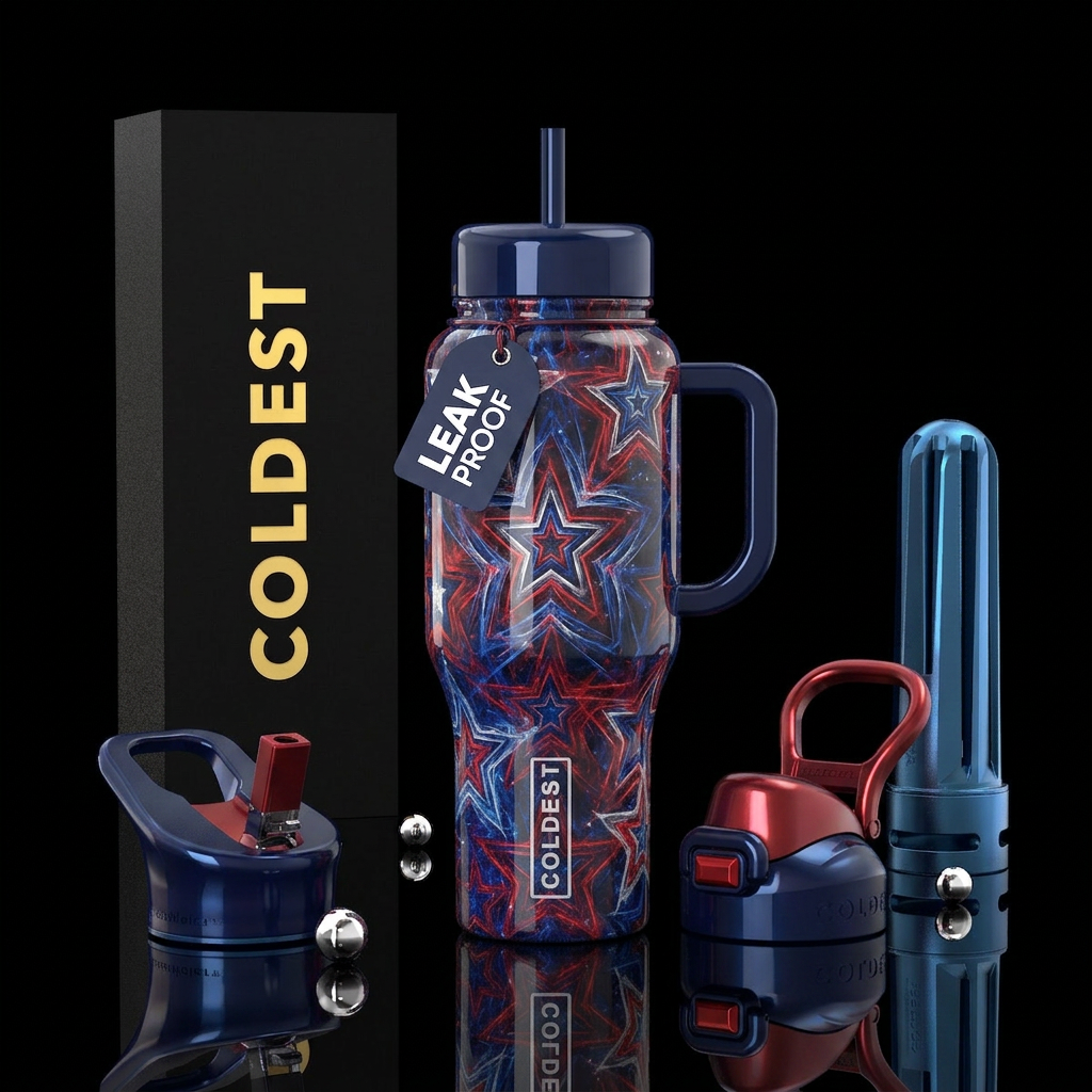 Patriotic water bottle design