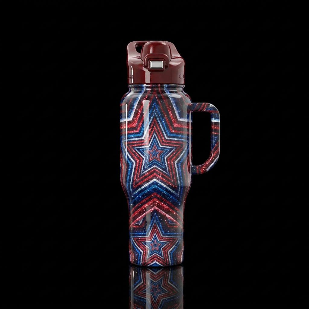 Patriotic water bottle design