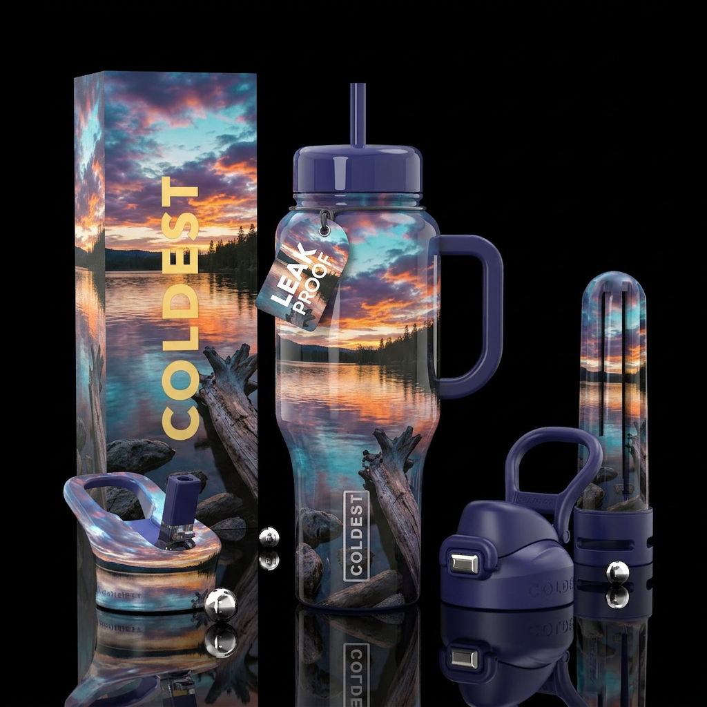 Nature water bottle design