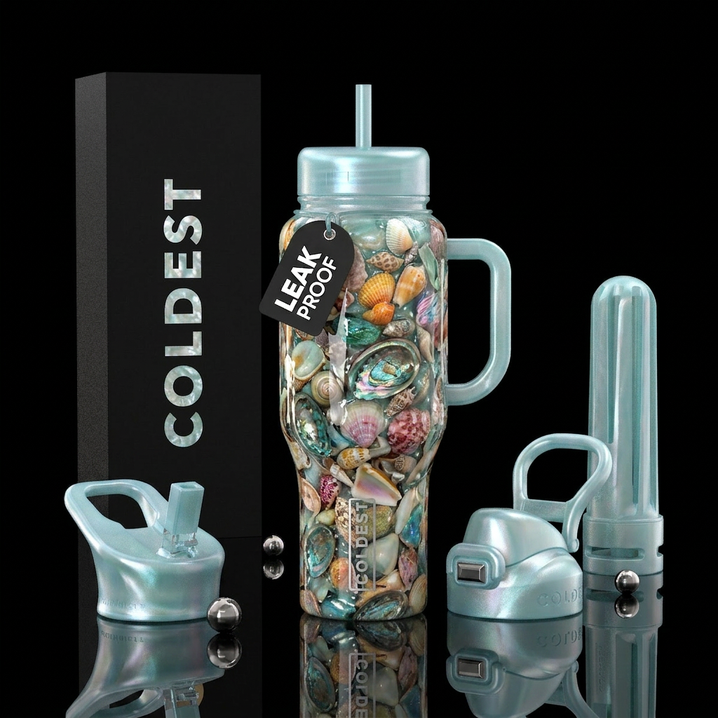 Shells water bottle design