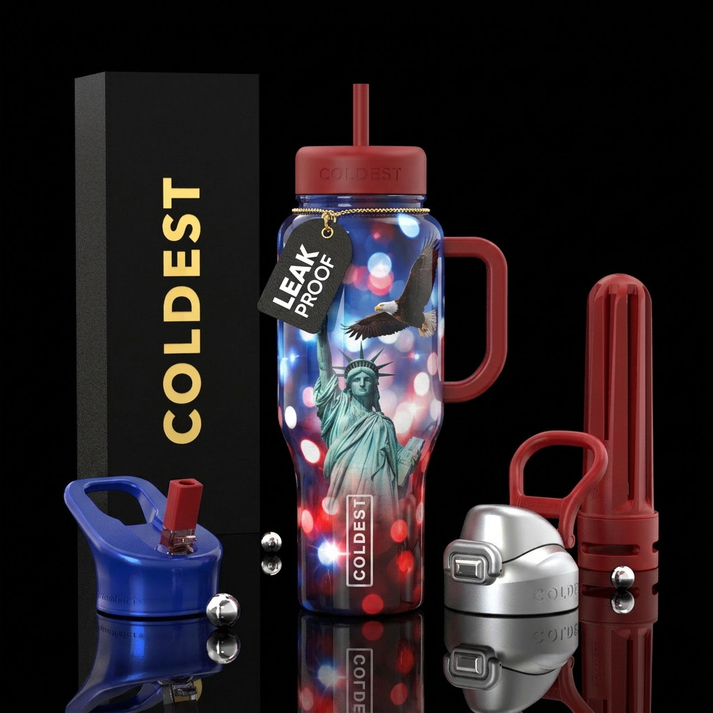 Patriotic water bottle design