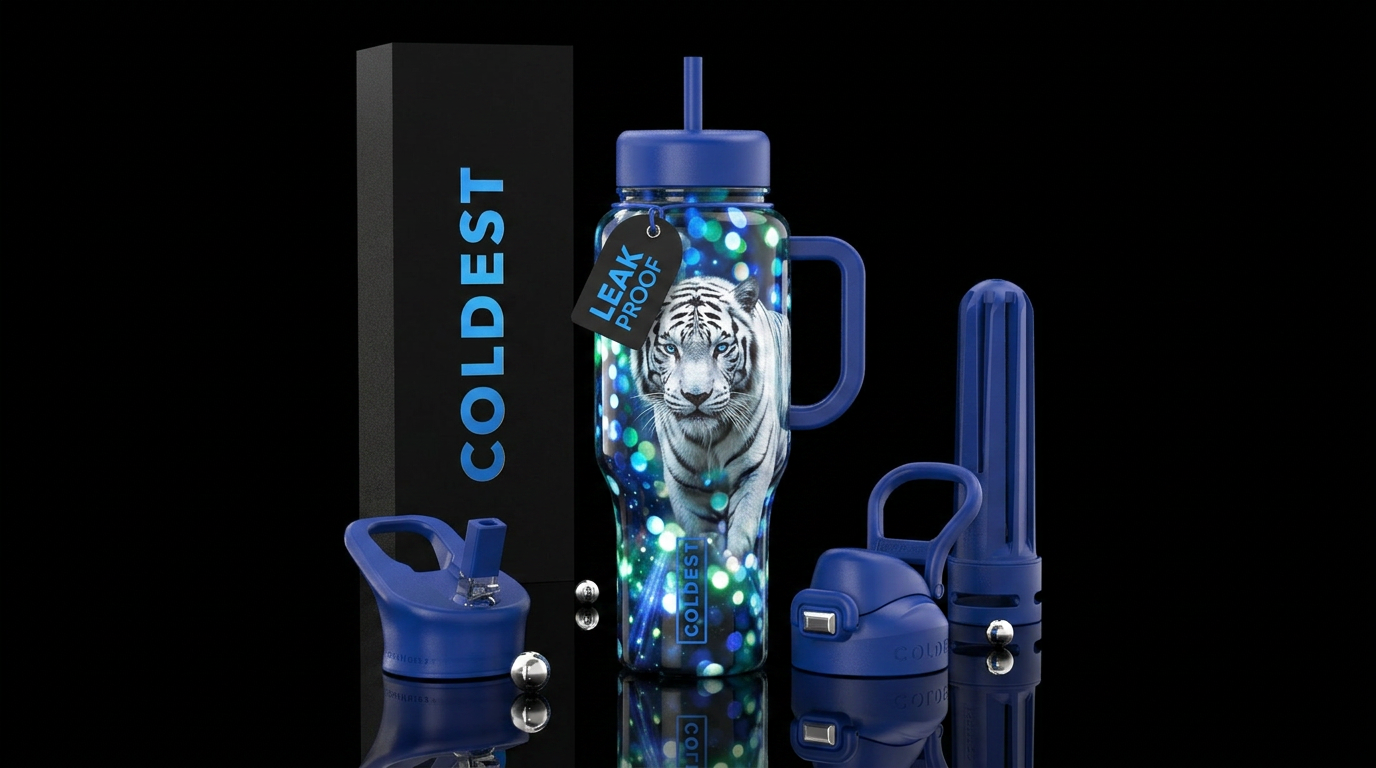 Tiger water bottle design