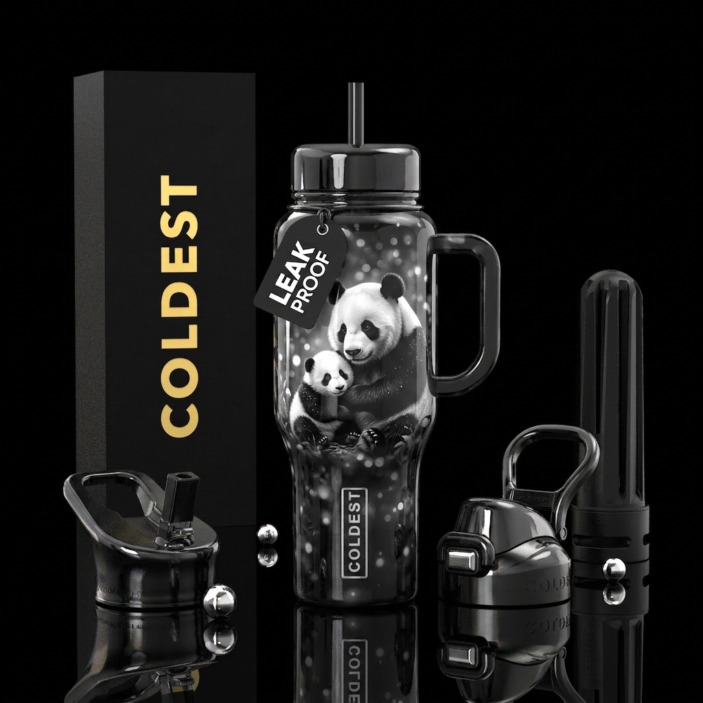 Panda water bottle design