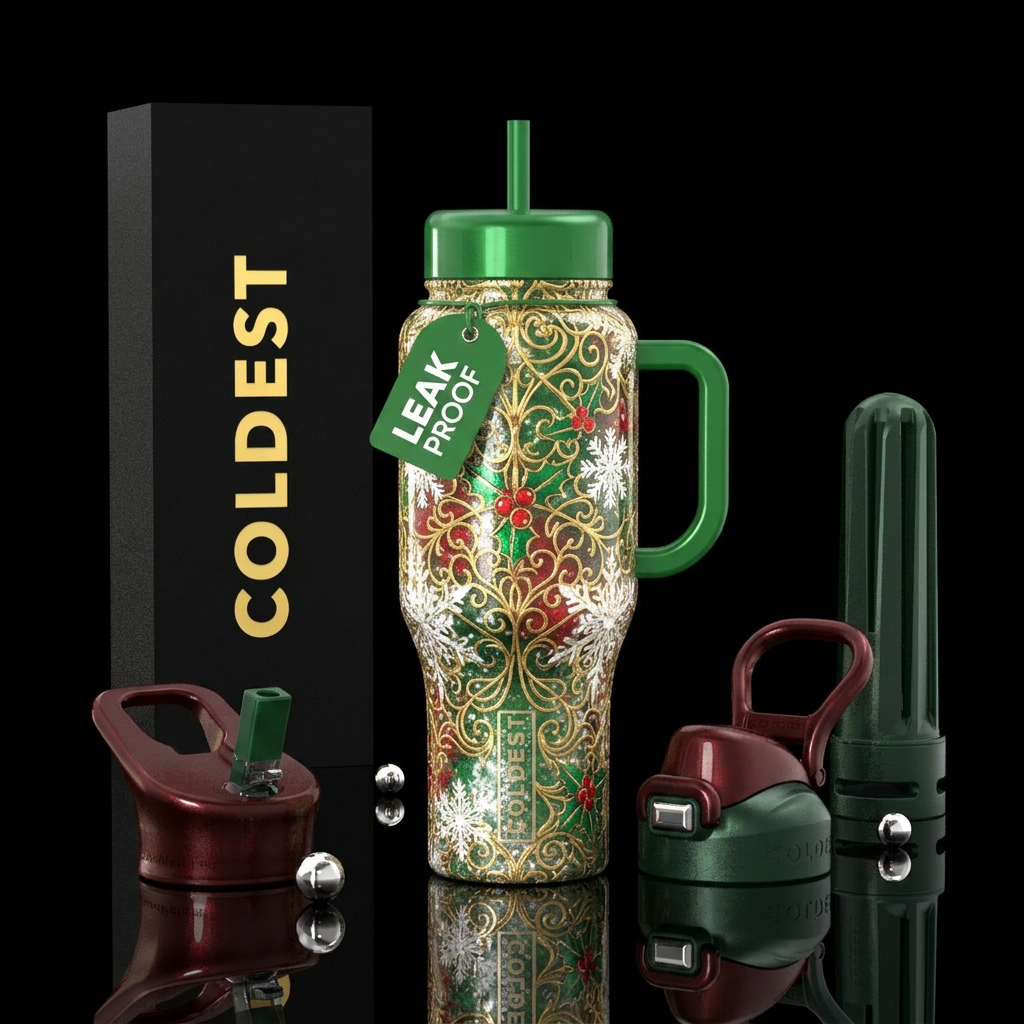 Christmas water bottle design