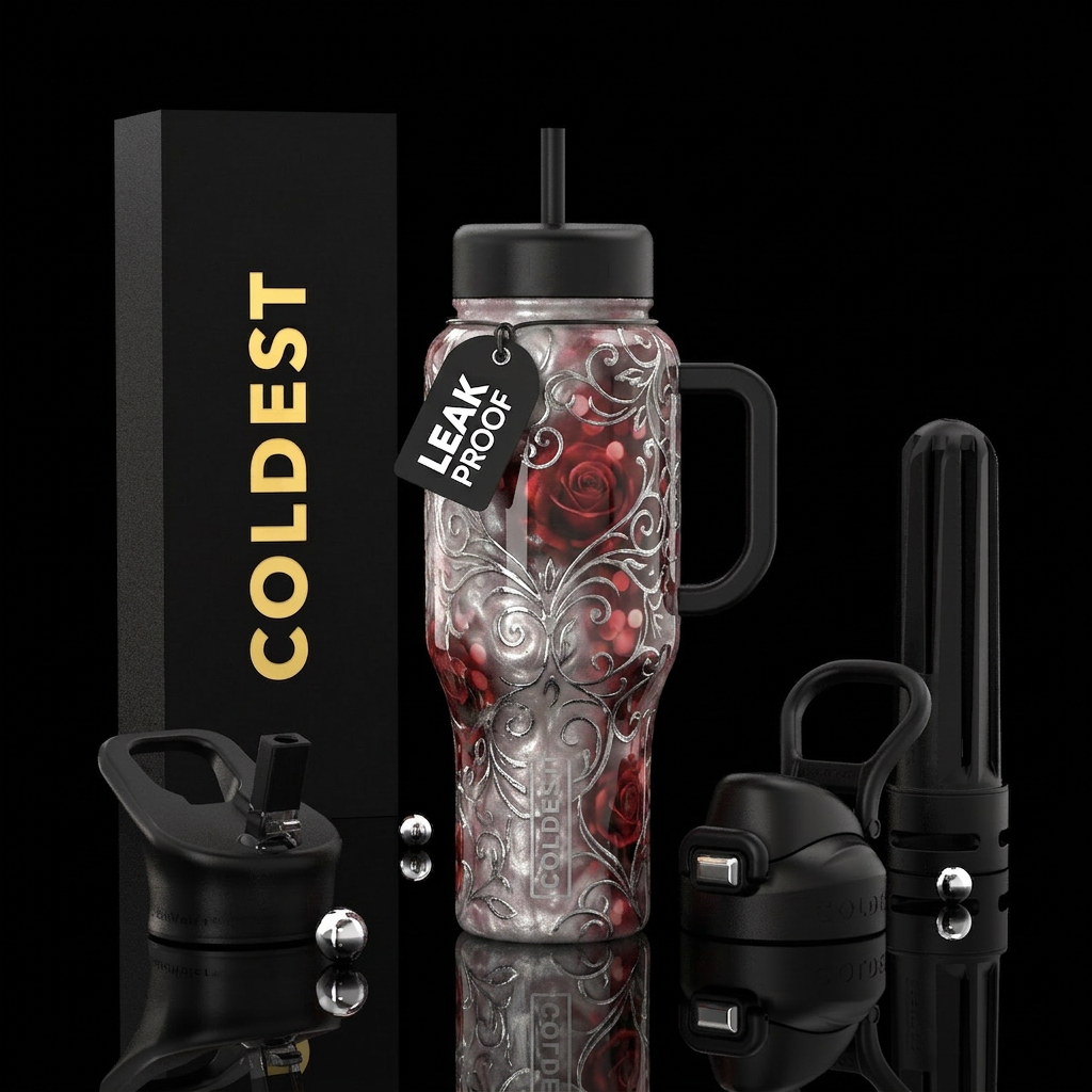 Roses water bottle design
