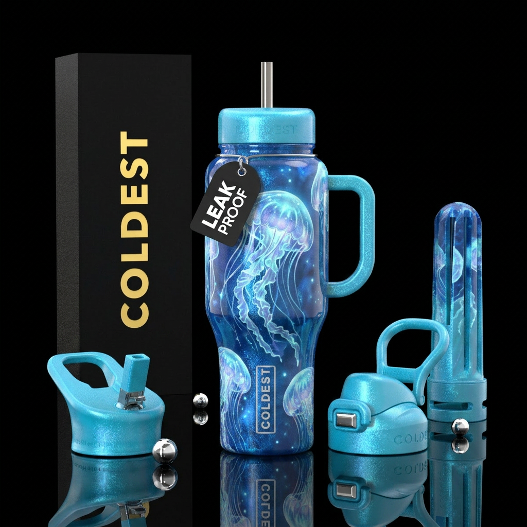 Jellyfish water bottle design
