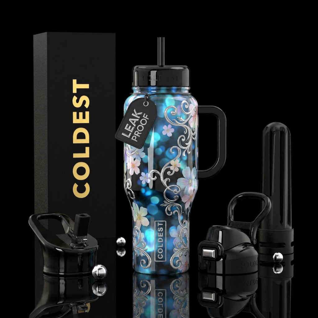 Flower water bottle design