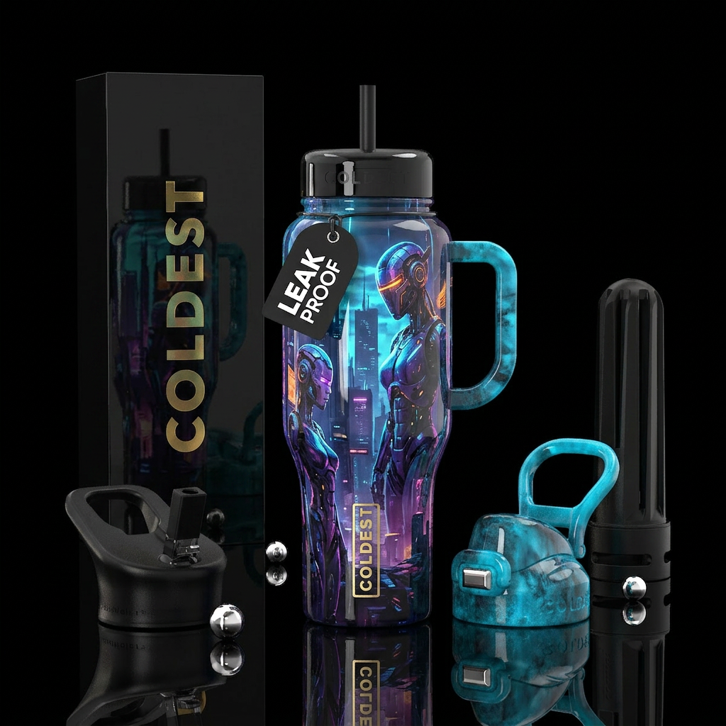 Cyborg water bottle design