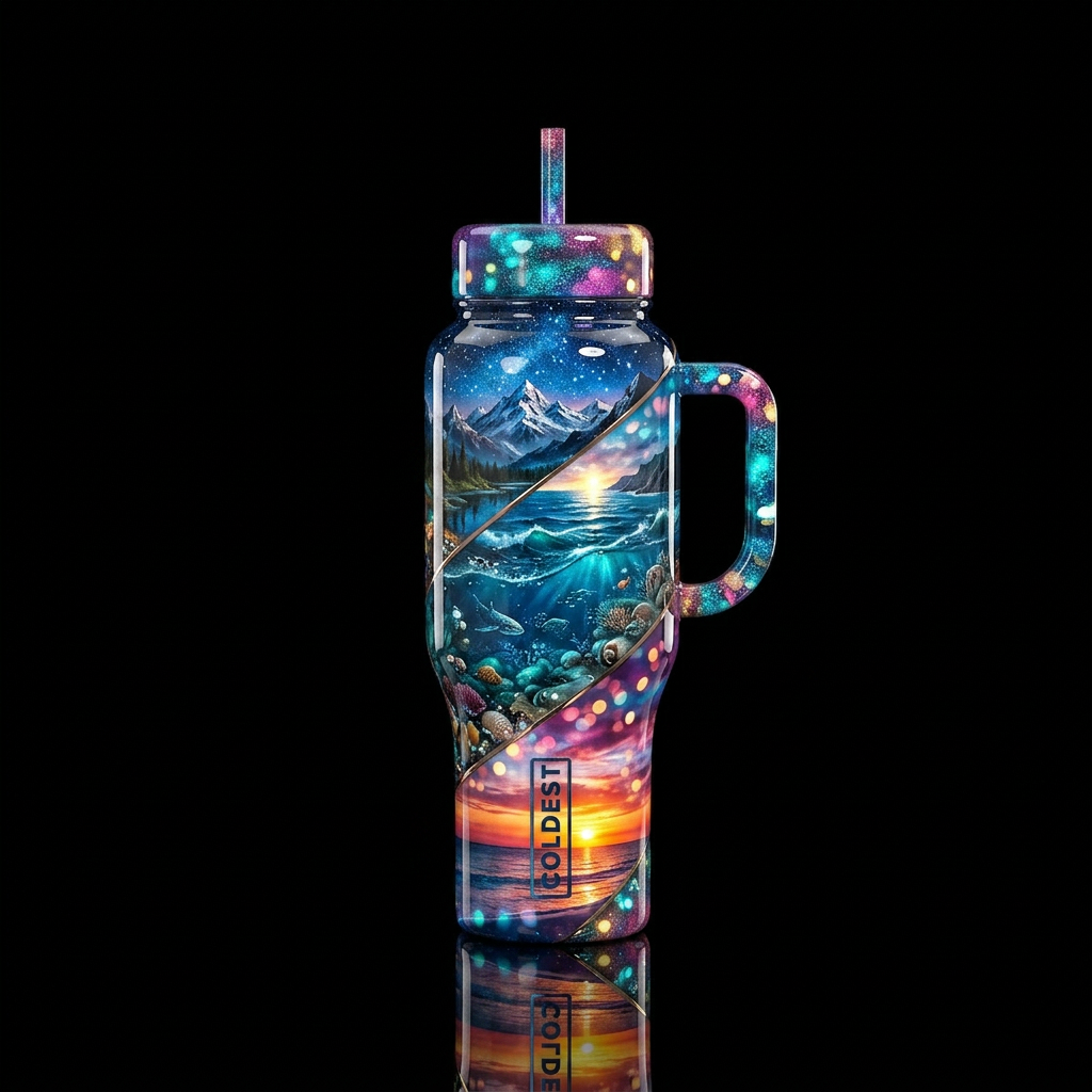 Nature water bottle design