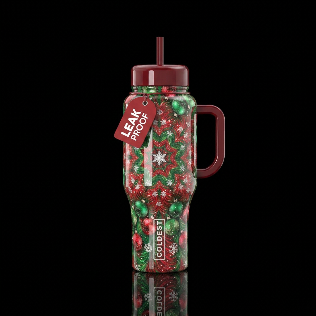 Christmas water bottle design