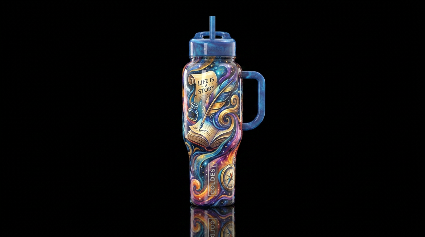 Art water bottle design