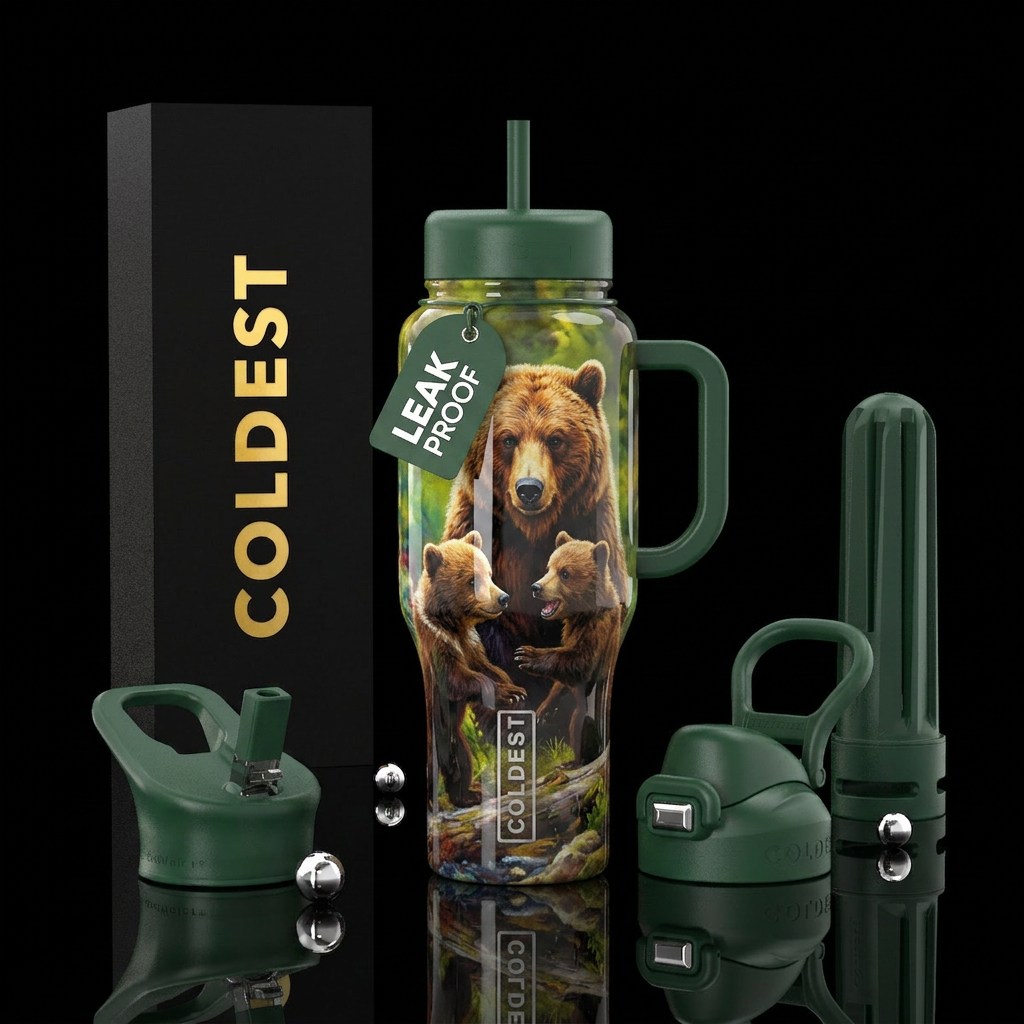 Bears water bottle design