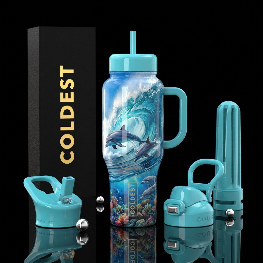 Dolphins water bottle design