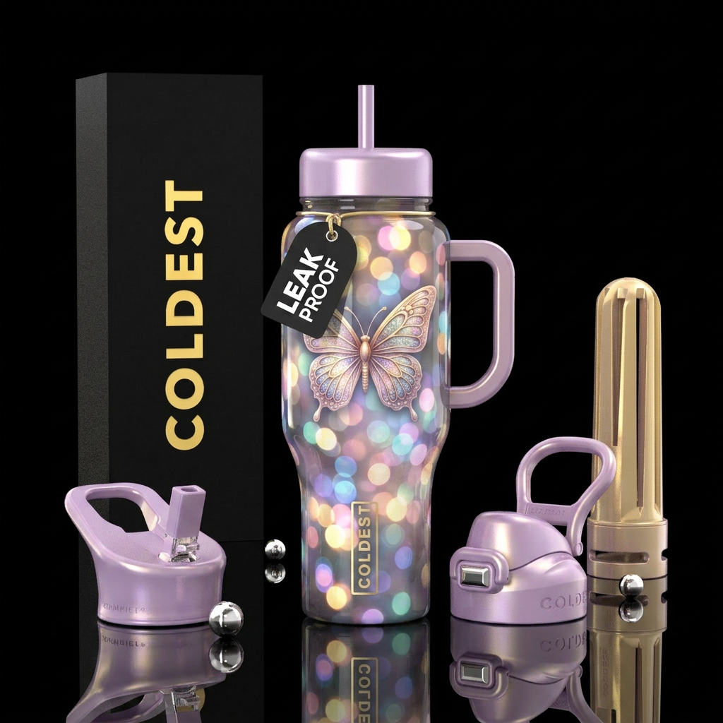 Butterfly water bottle design