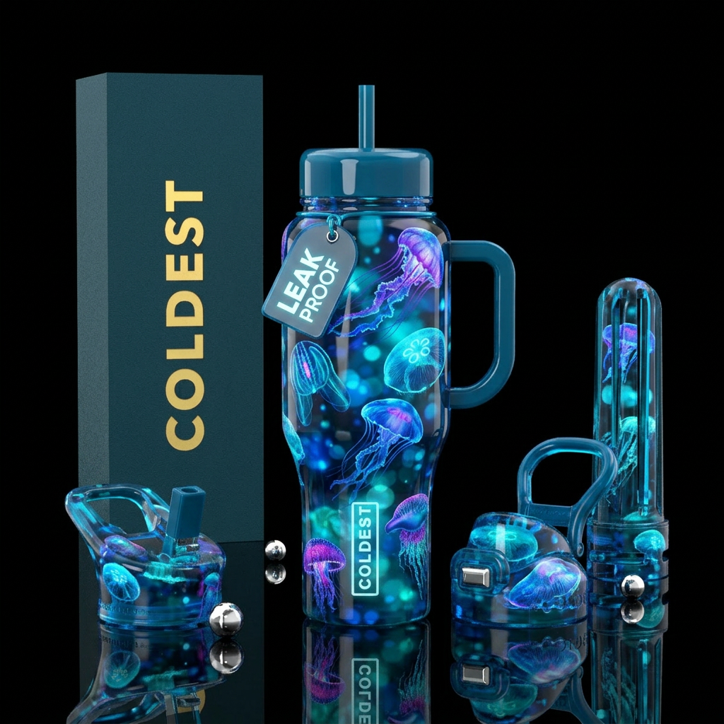 Jellyfish water bottle design
