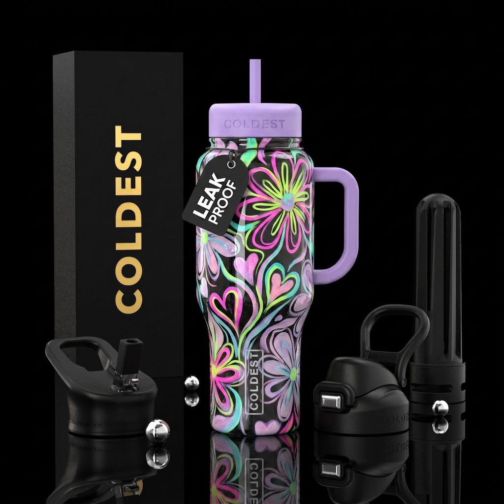 Abstract water bottle design