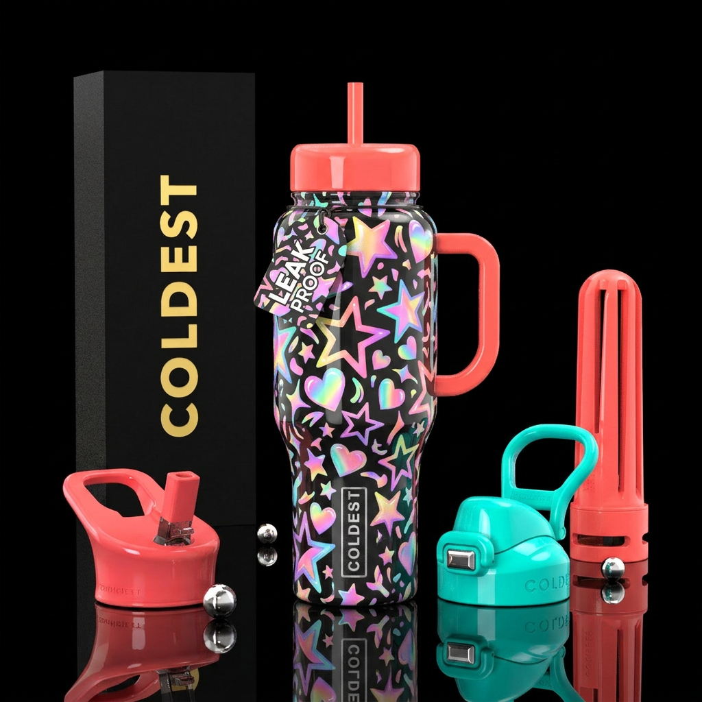 Abstract water bottle design