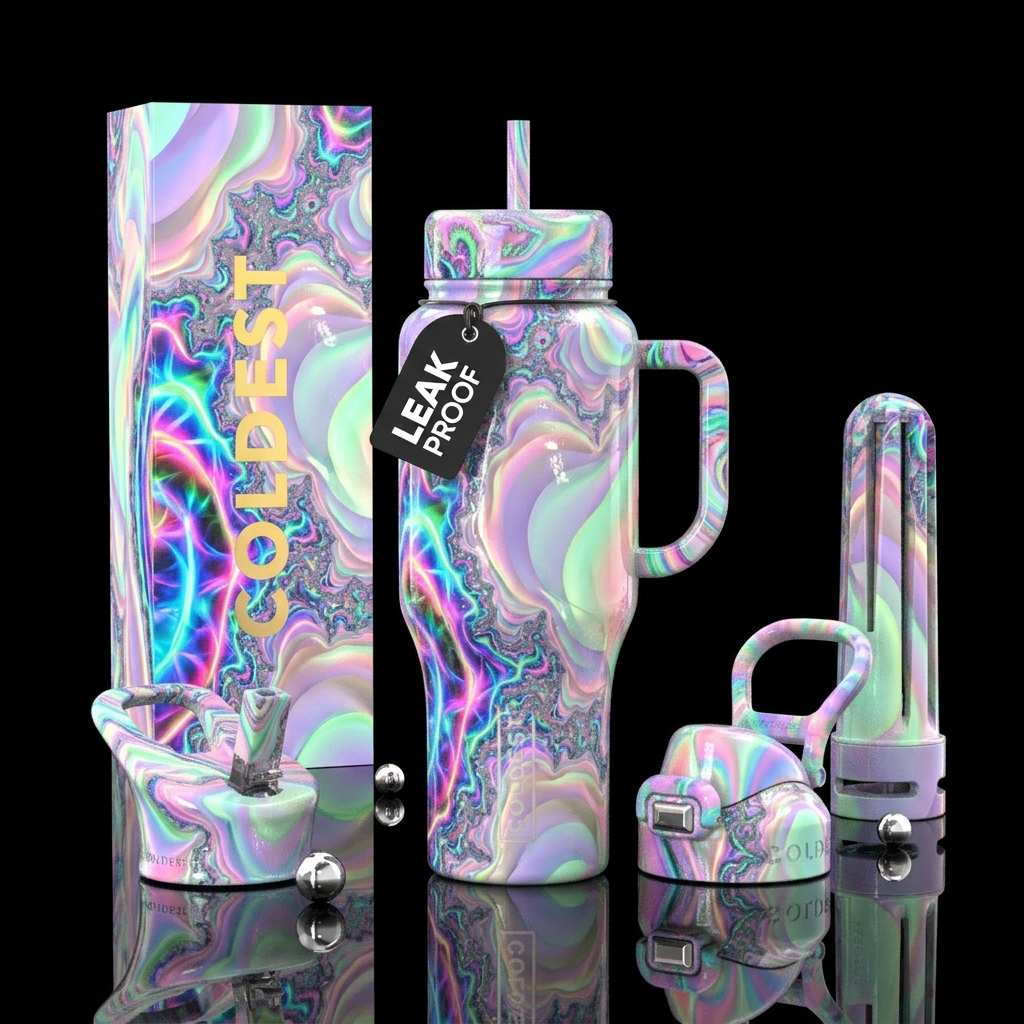 Abstract water bottle design