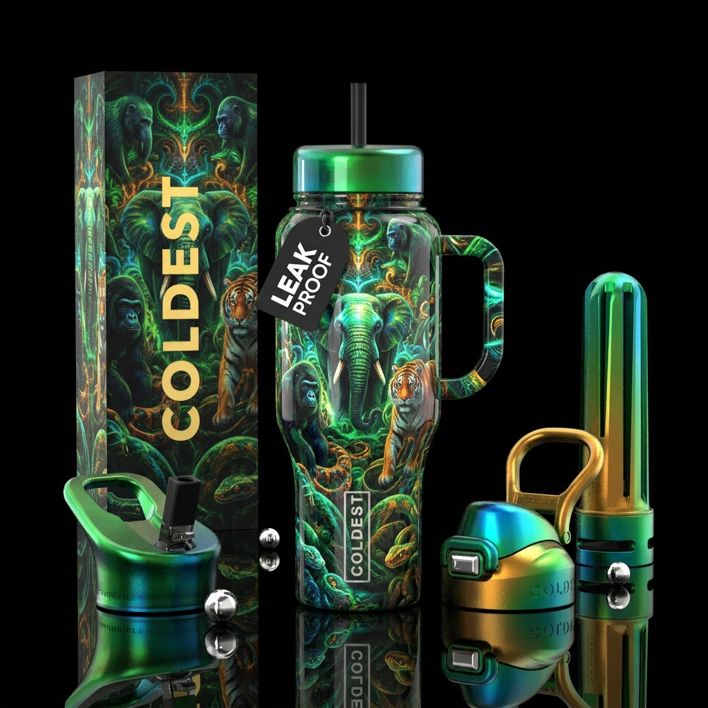 Abstract water bottle design