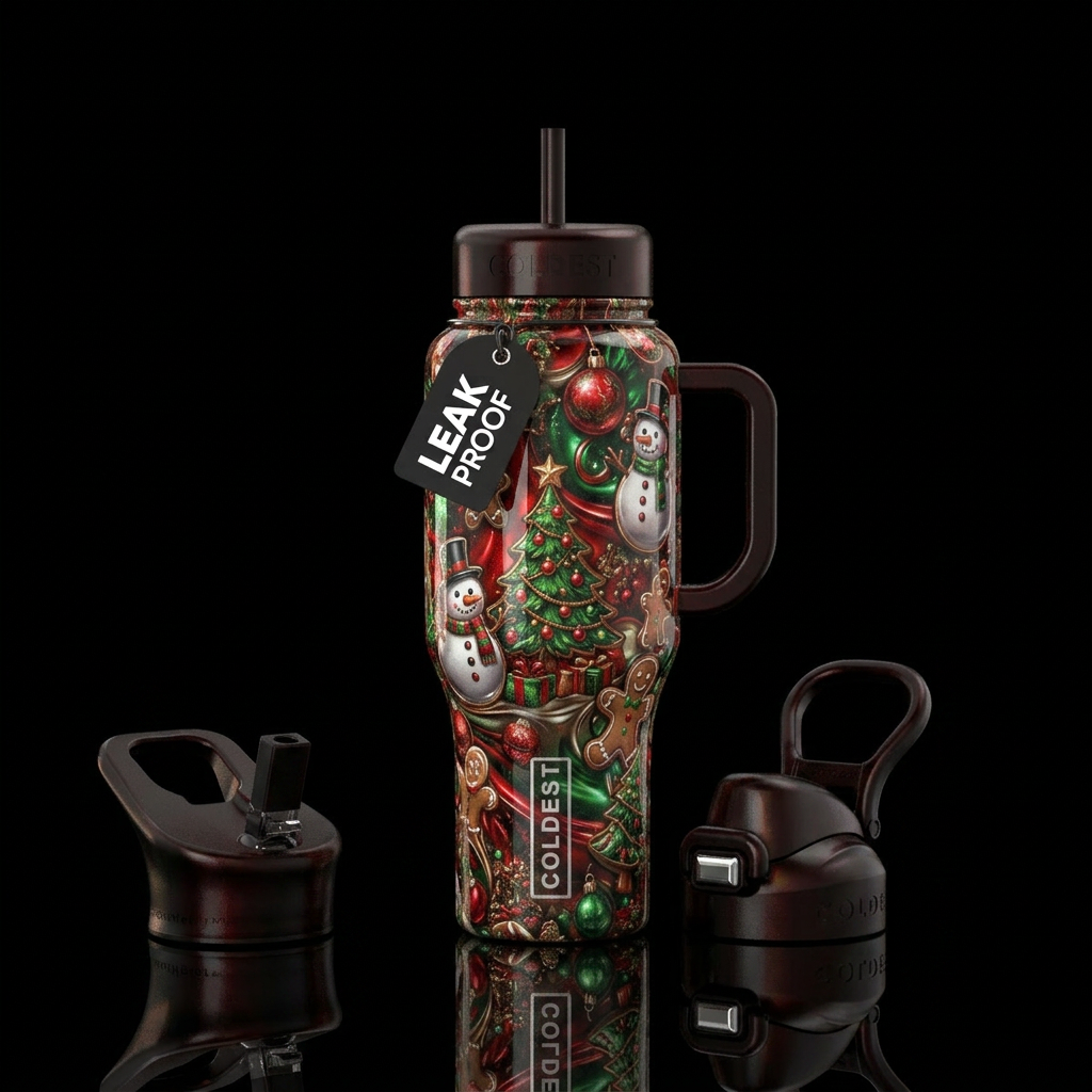 Christmas water bottle design