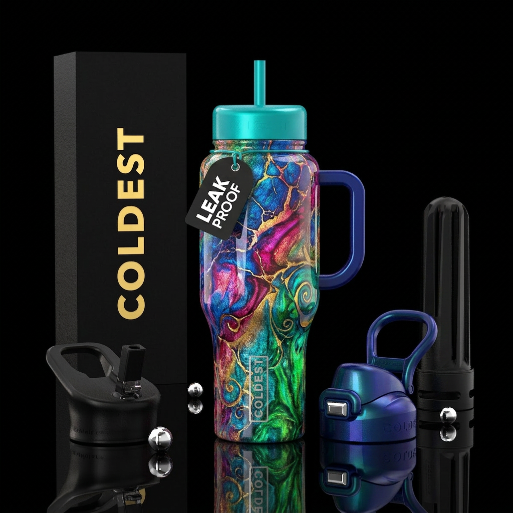 Abstract water bottle design