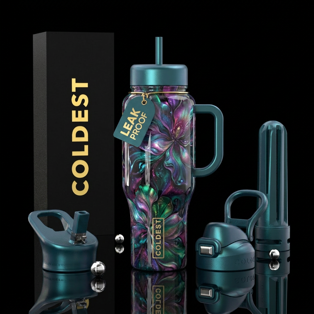 Abstract water bottle design