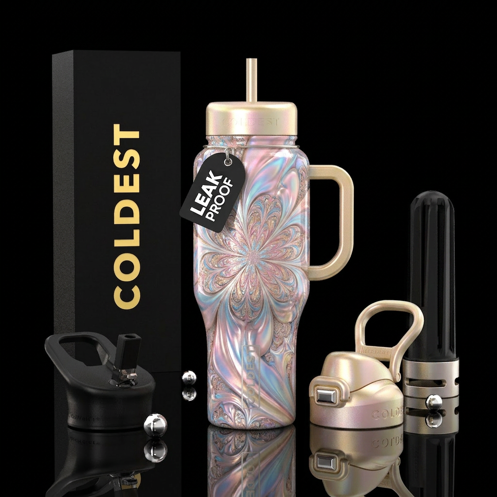 Abstract water bottle design