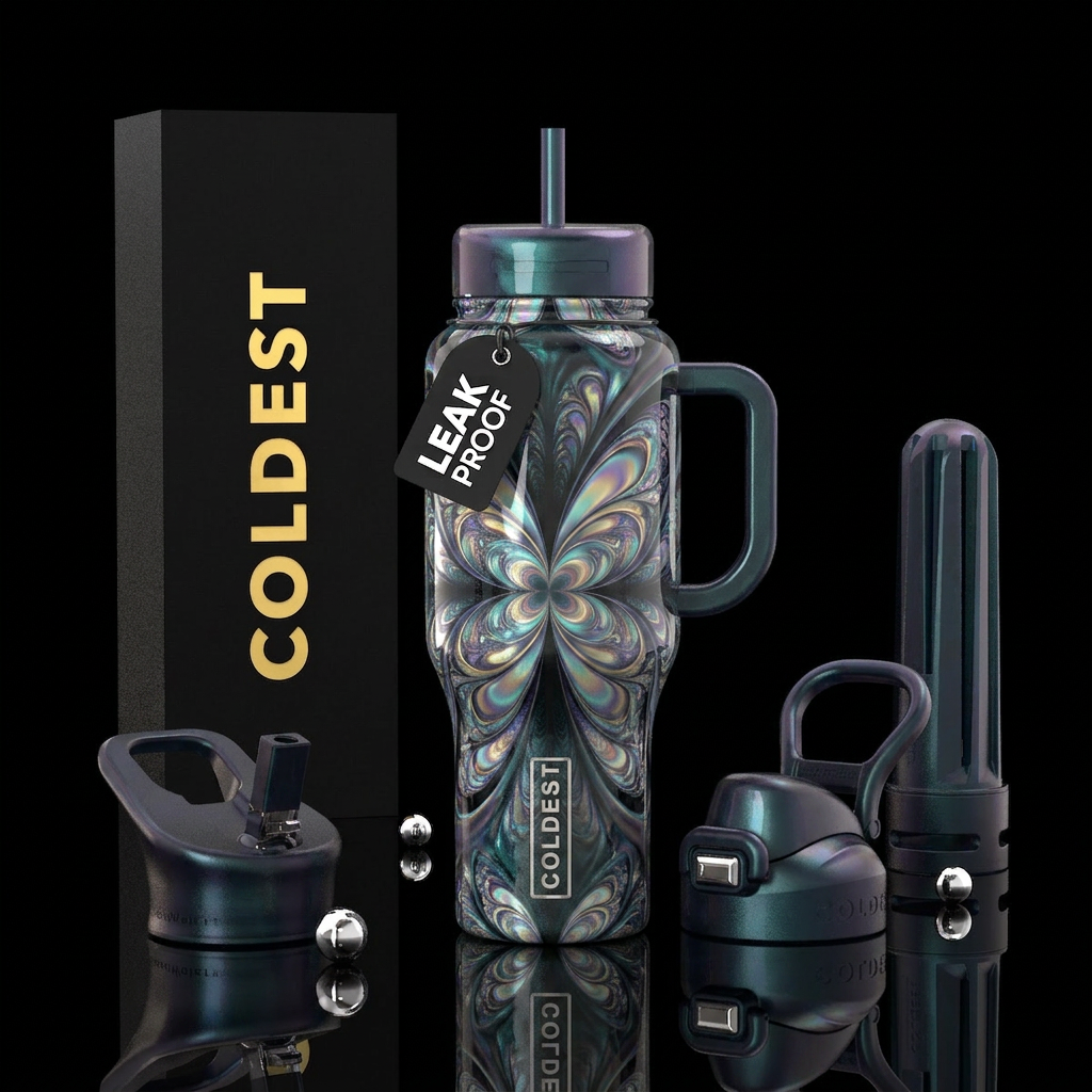 Abstract water bottle design