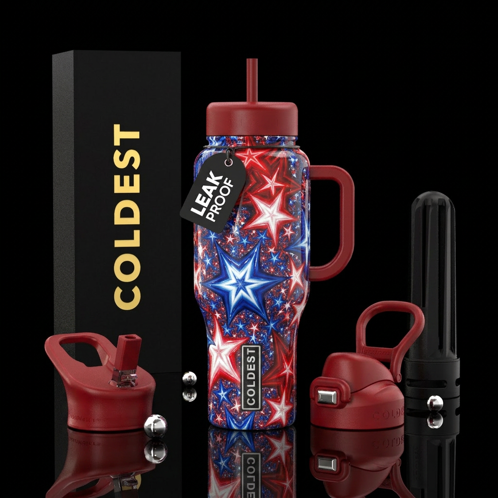 Patriotic water bottle design