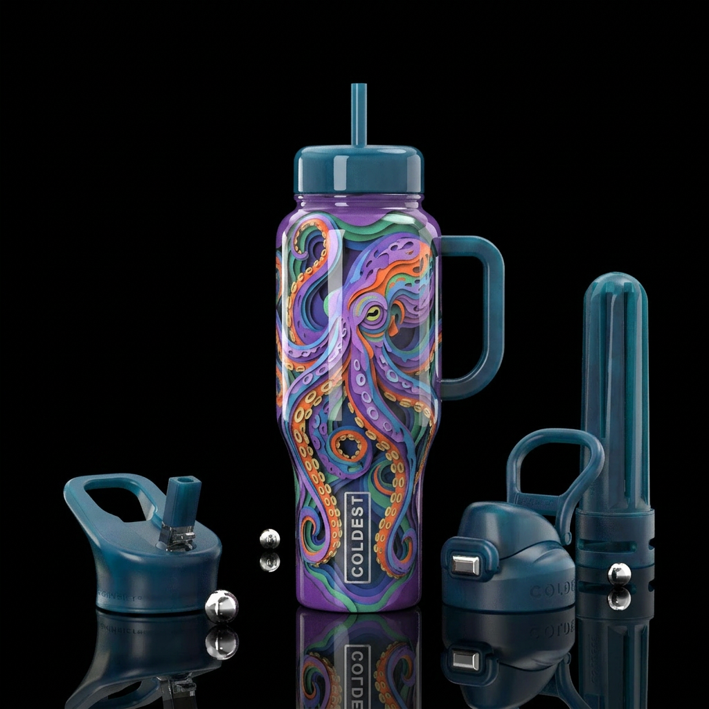 Art water bottle design