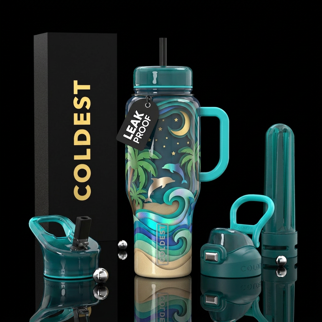 Art water bottle design