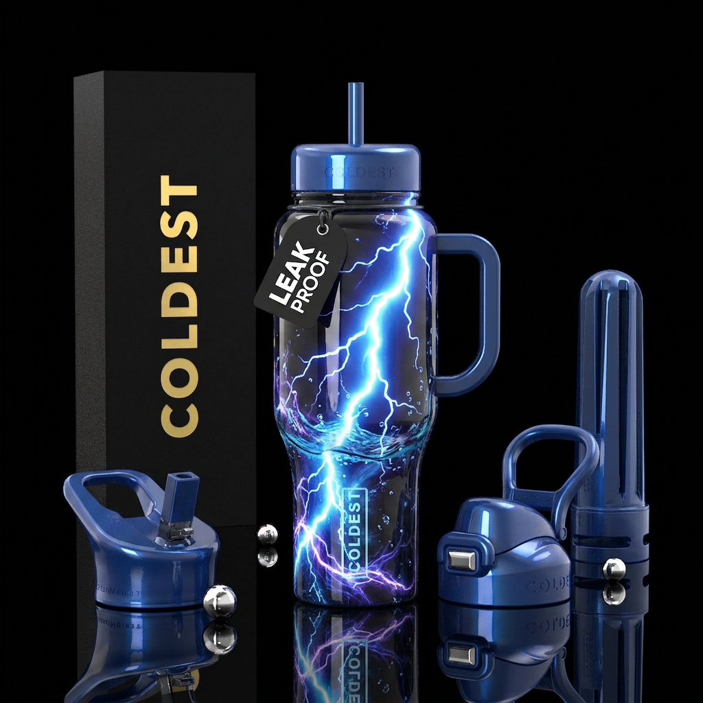 Lightning water bottle design