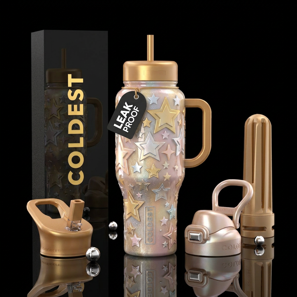 Stars water bottle design