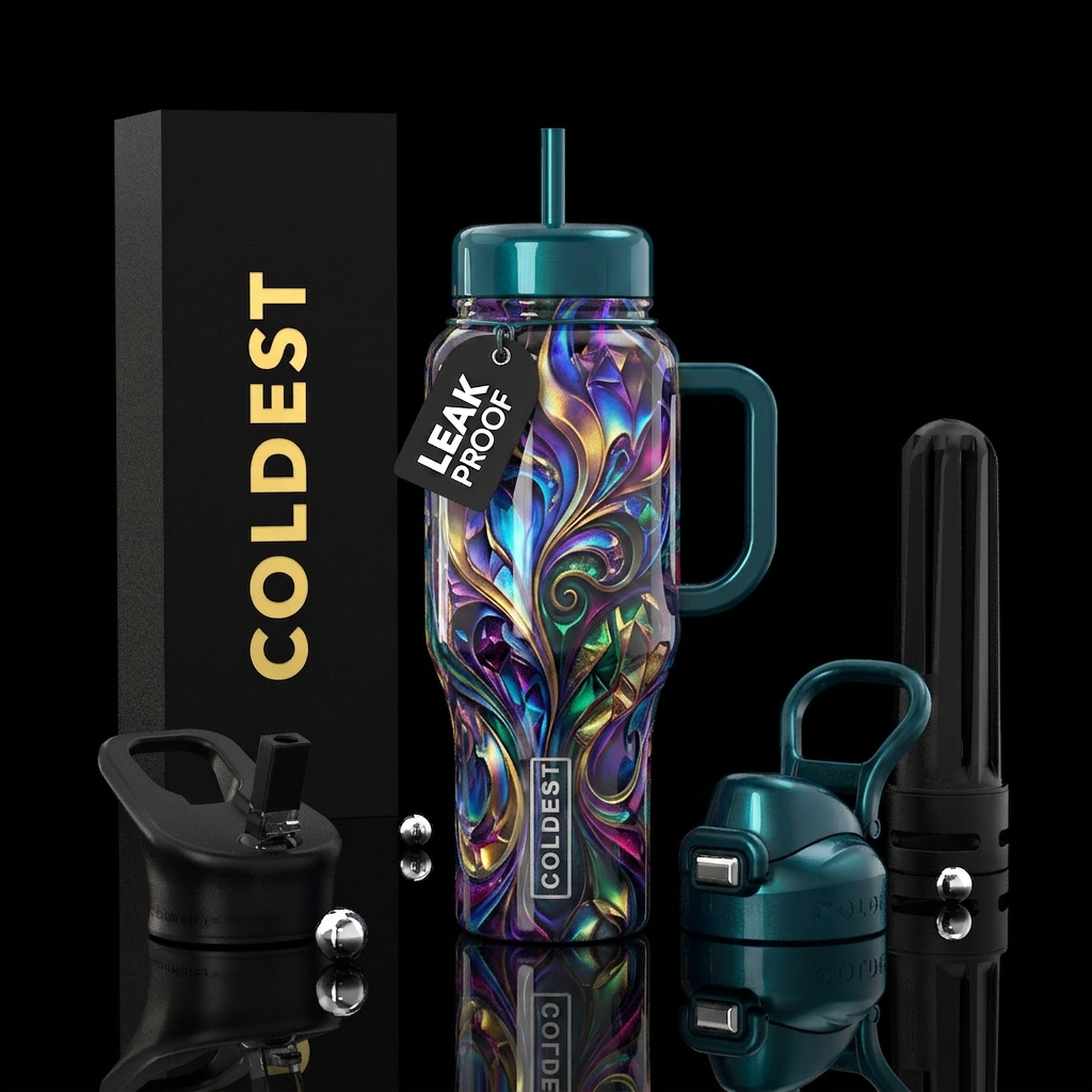 Abstract water bottle design