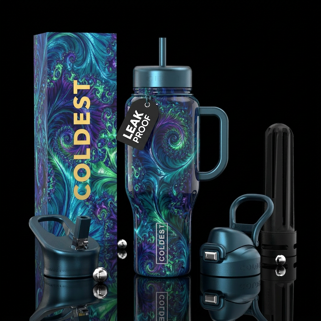 Abstract water bottle design
