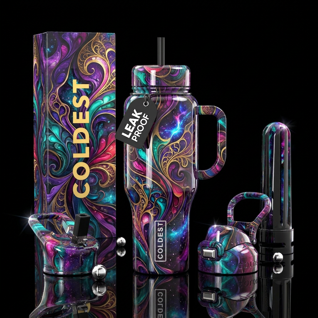 Abstract water bottle design