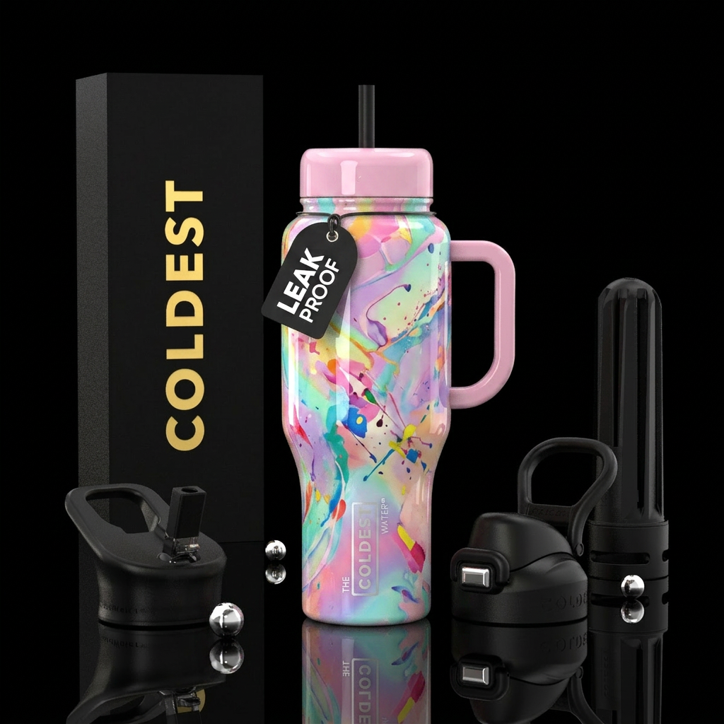 Abstract water bottle design