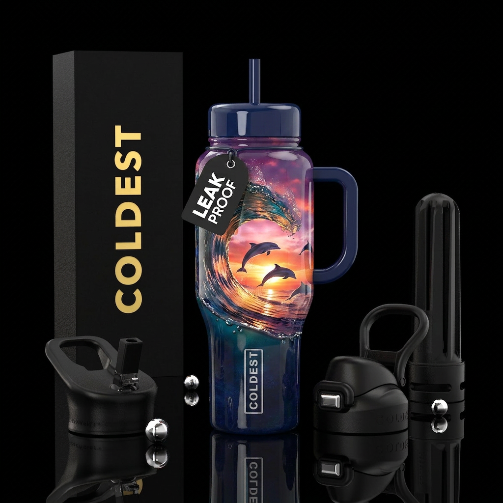 Dolphins water bottle design