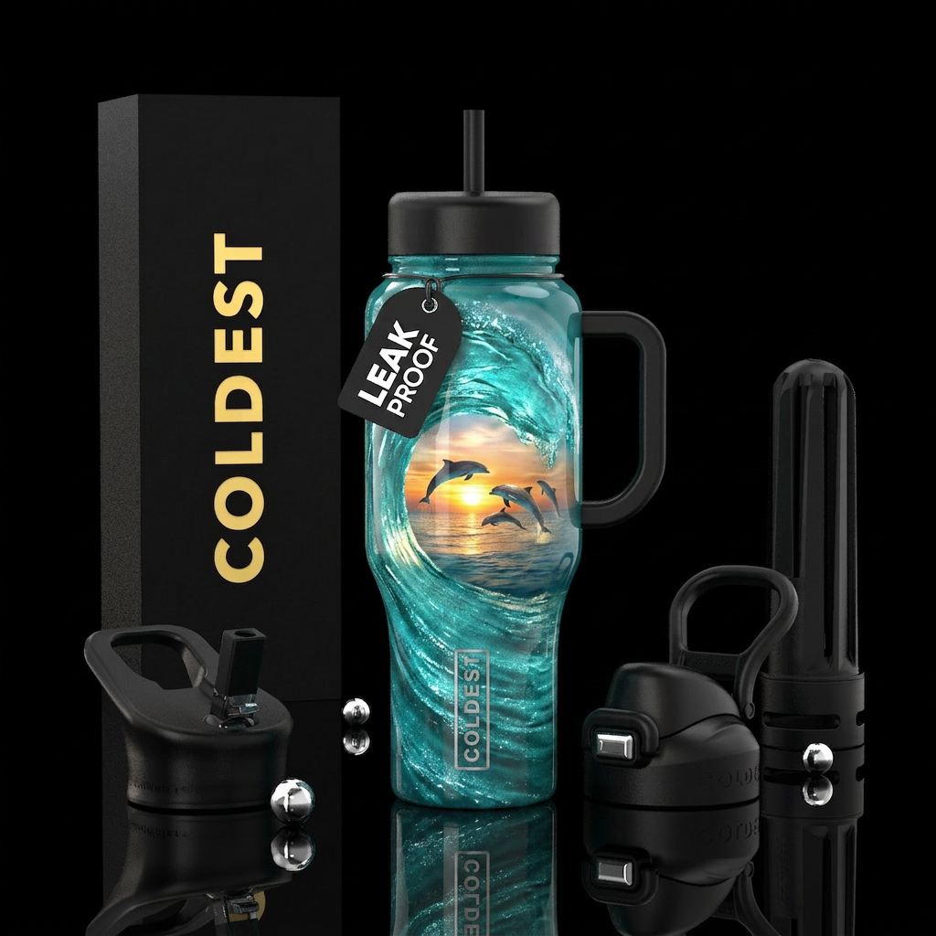 Dolphins water bottle design