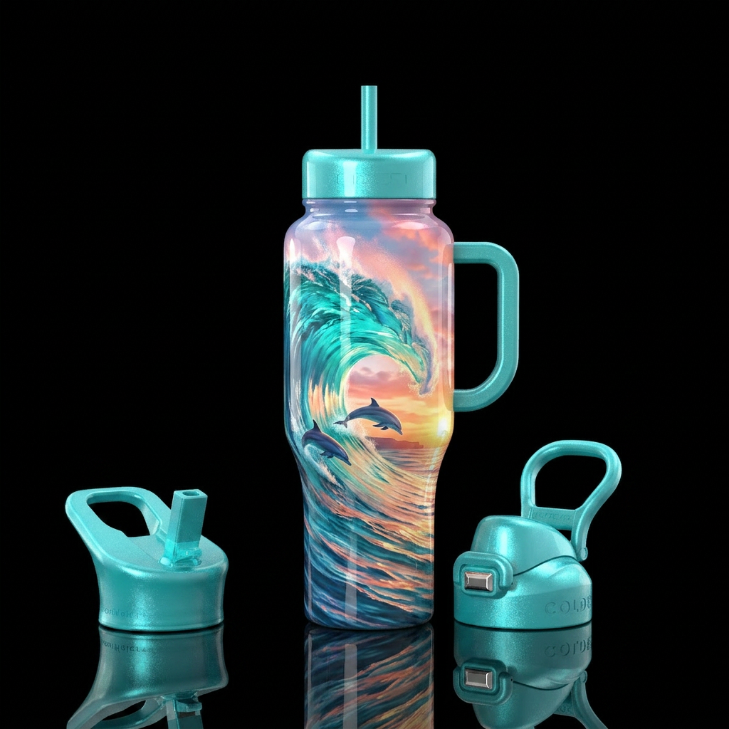 Dolphins water bottle design