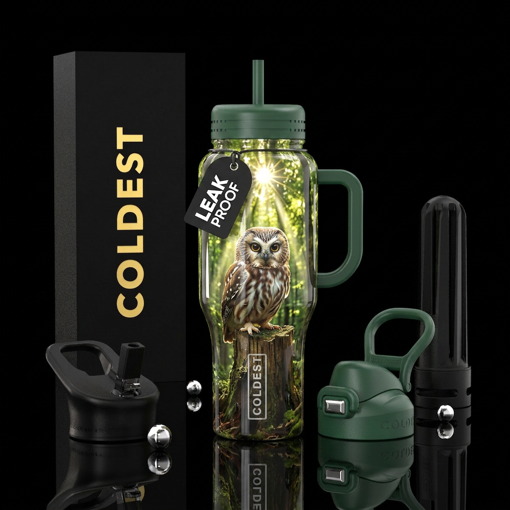 Owl water bottle design