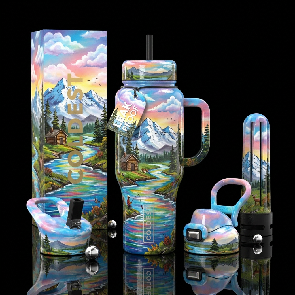 Art water bottle design