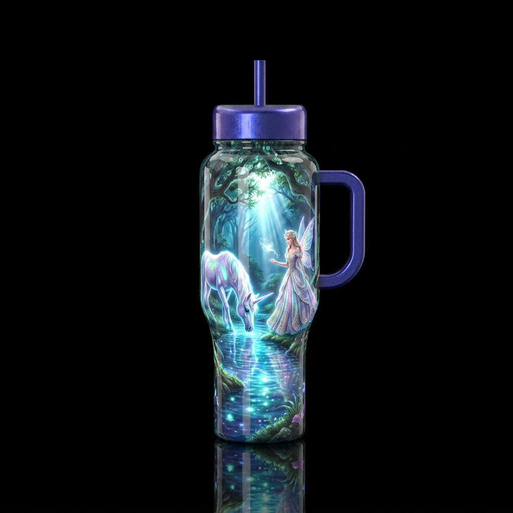 Unicorn water bottle design