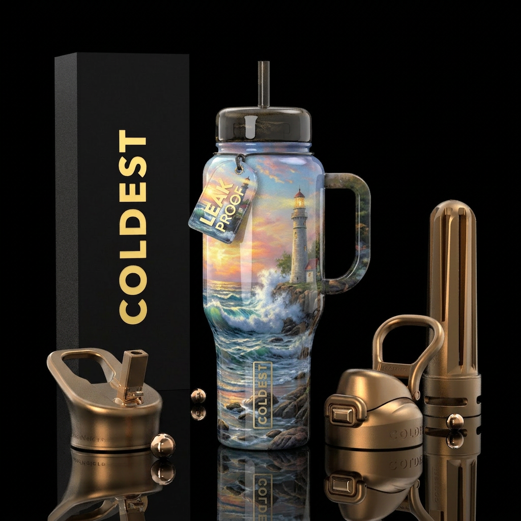 Lighthouse water bottle design
