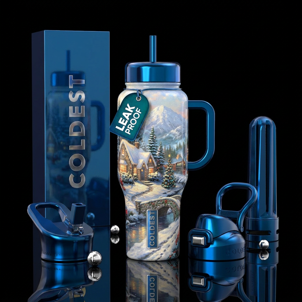 Christmas water bottle design